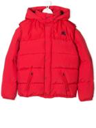 Burberry Kids Teen Padded Coat - Red