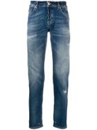 Dondup Distressed Slim Fit Jeans - Blue