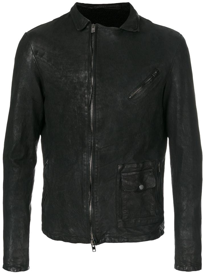 Salvatore Santoro Off-centre Zip Jacket - Black