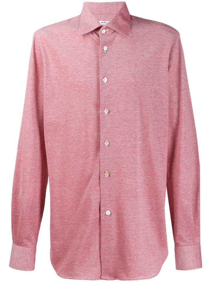 Kiton Plain Long-sleeved Shirt - Red