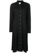 Fendi Vintage 1980's Buttoned Midi Dress - Black