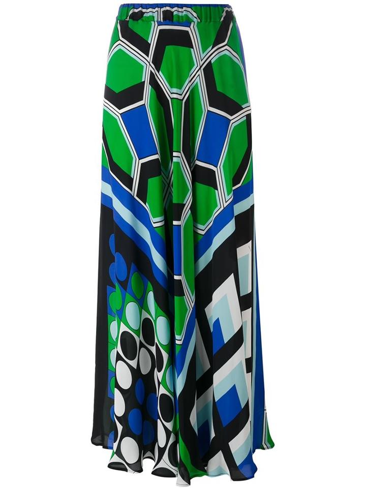 P.a.r.o.s.h. Printed Maxi Skirt, Women's, Silk