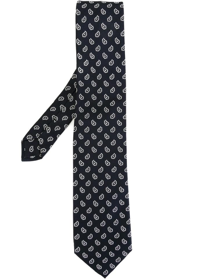 Etro Paisley Woven Tie - Blue