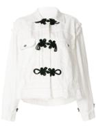 Sacai Contrast-buckle Fitted Jacket - White