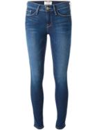 Frame Denim Skinny Jeans, Women's, Size: 24, Blue, Cotton/polyester/spandex/elastane