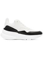Alexander Mcqueen Black And White Oversized Runner Leather Sneakers