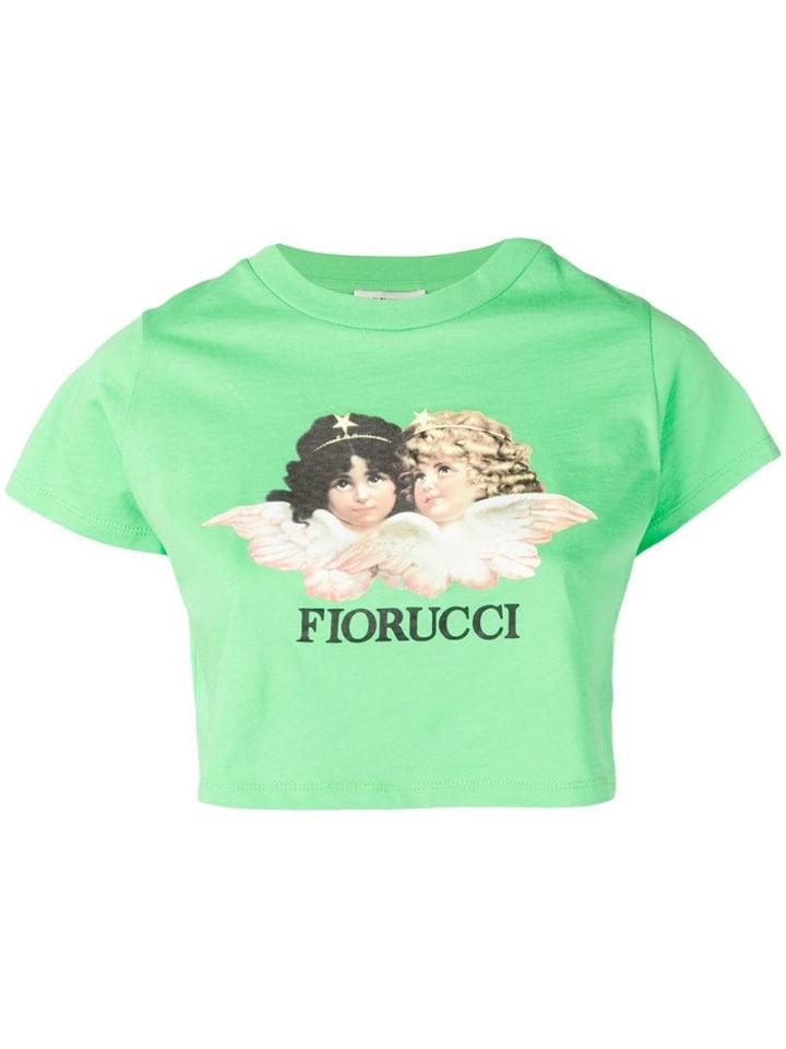 Fiorucci Vintage Angels Crop T-shirt - Green