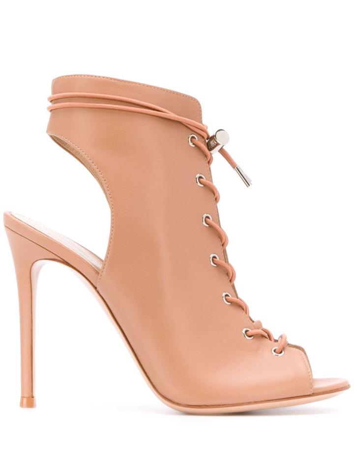 Gianvito Rossi Open-toe Heeled Boots - Neutrals