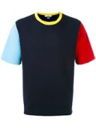 Sunnei - Knitted Colour-block T-shirt - Men - Cotton - L, Blue, Cotton