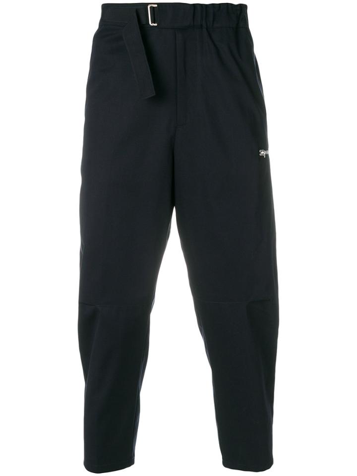 Oamc Cropped Cal Trousers - Blue