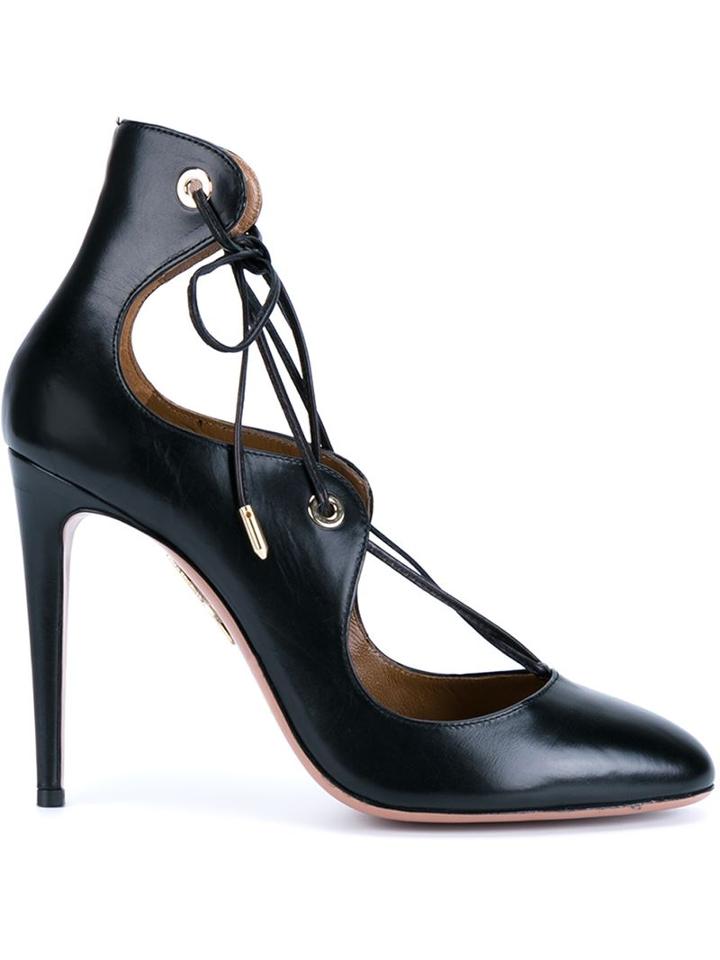 Aquazzura Tango Pumps, Women's, Size: 41, Black, Leather