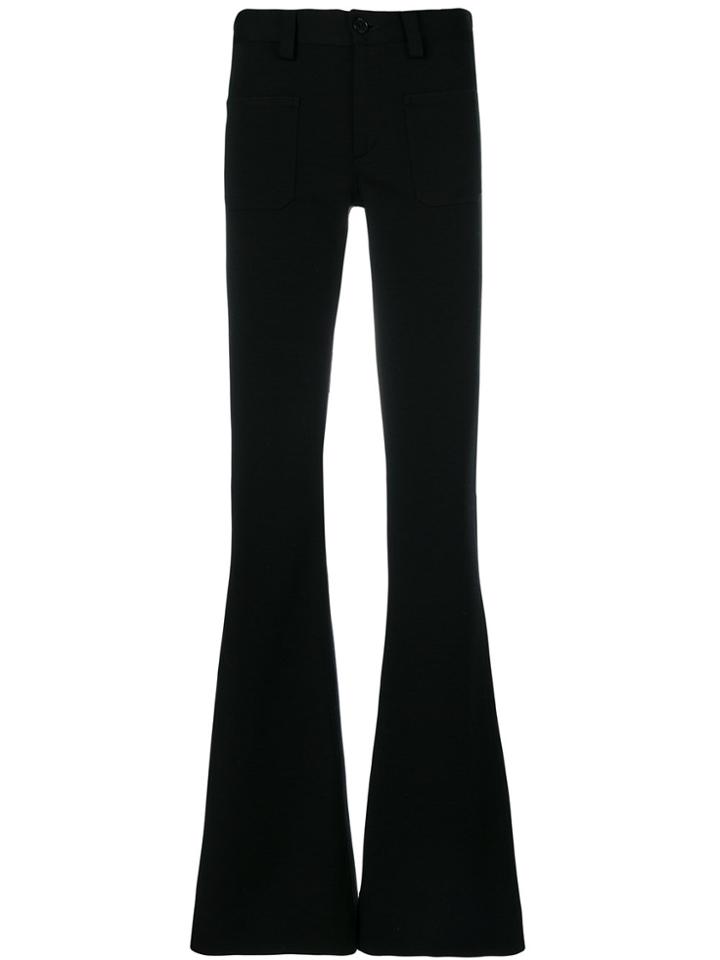 Maison Margiela High Rise Flared Trousers - Black