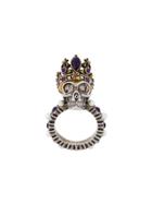Alexander Mcqueen King Skull Ring - Metallic
