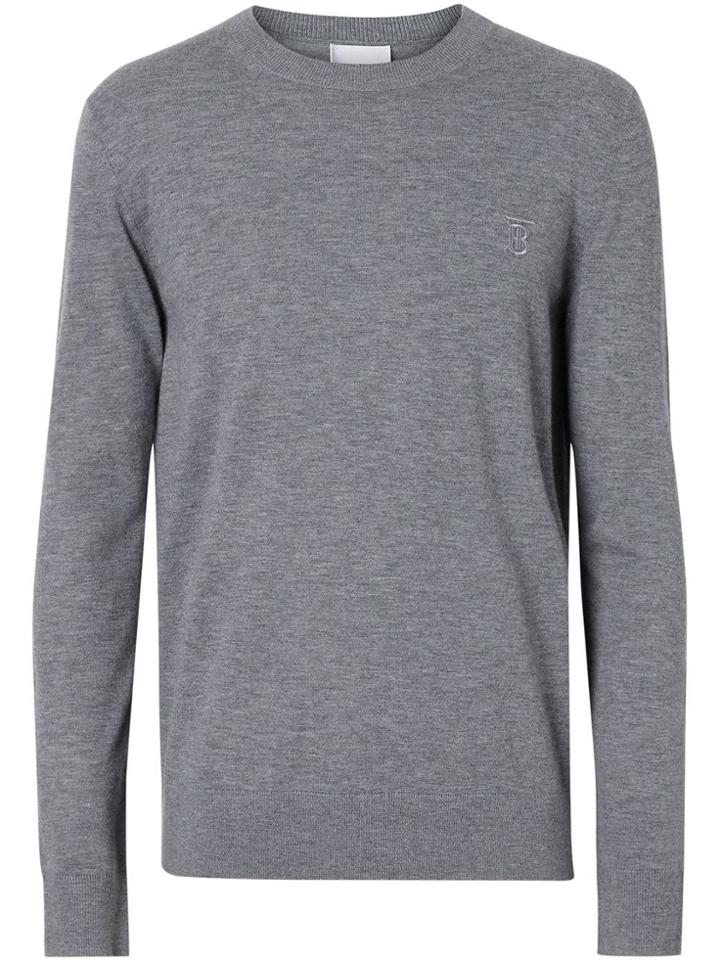 Burberry Monogram Motif Cashmere Jumper - Grey