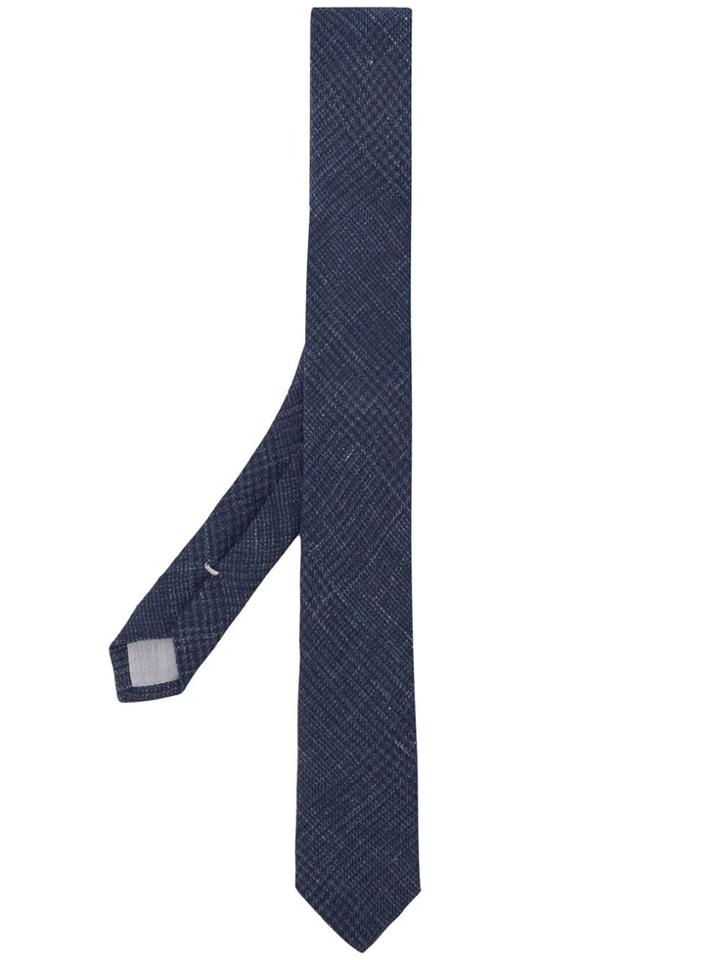 Eleventy Plaid Tie - Blue