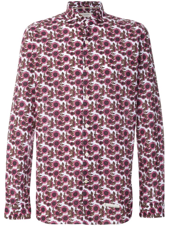 Tintoria Mattei Floral Print Shirt - Pink & Purple