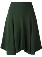 Chloé A-line Pleated Skirt, Women's, Size: 38, Green, Acetate/silk/viscose
