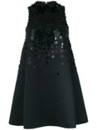 Viktor & Rolf Soir Encrusted Flower Couture Dress - Black