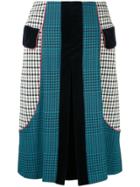Mary Katrantzou Prince Of Wales Pleated Vent Skirt - Multicolour
