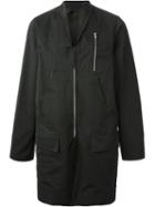 Rick Owens Collared Parka, Men's, Size: 52, Black, Cotton/polyamide