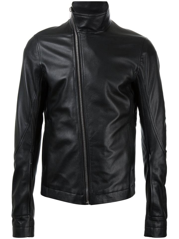 Rick Owens - 'mollino's' Biker Jacket - Men - Sheep Skin/shearling - 52, Black, Sheep Skin/shearling