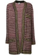 M Missoni Metallic Knit Cardi-coat - Pink