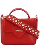 Love Moschino - Heart Detail Tote - Women - Leather - One Size, Red, Leather