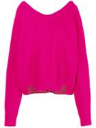 Erika Cavallini Rear Buttoned Sweater - Pink