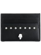 Alexander Mcqueen Studded Skull Cardholder - Black