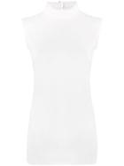 Styland Roll Neck Tank Top - White