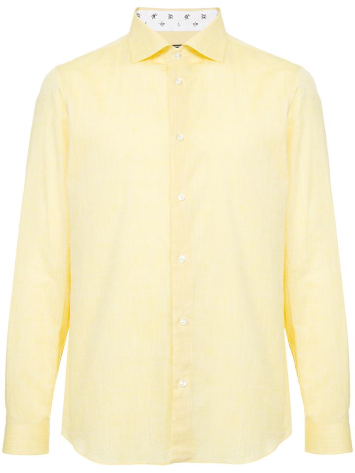 Loveless Lightweight Plain Shirt - Yellow & Orange