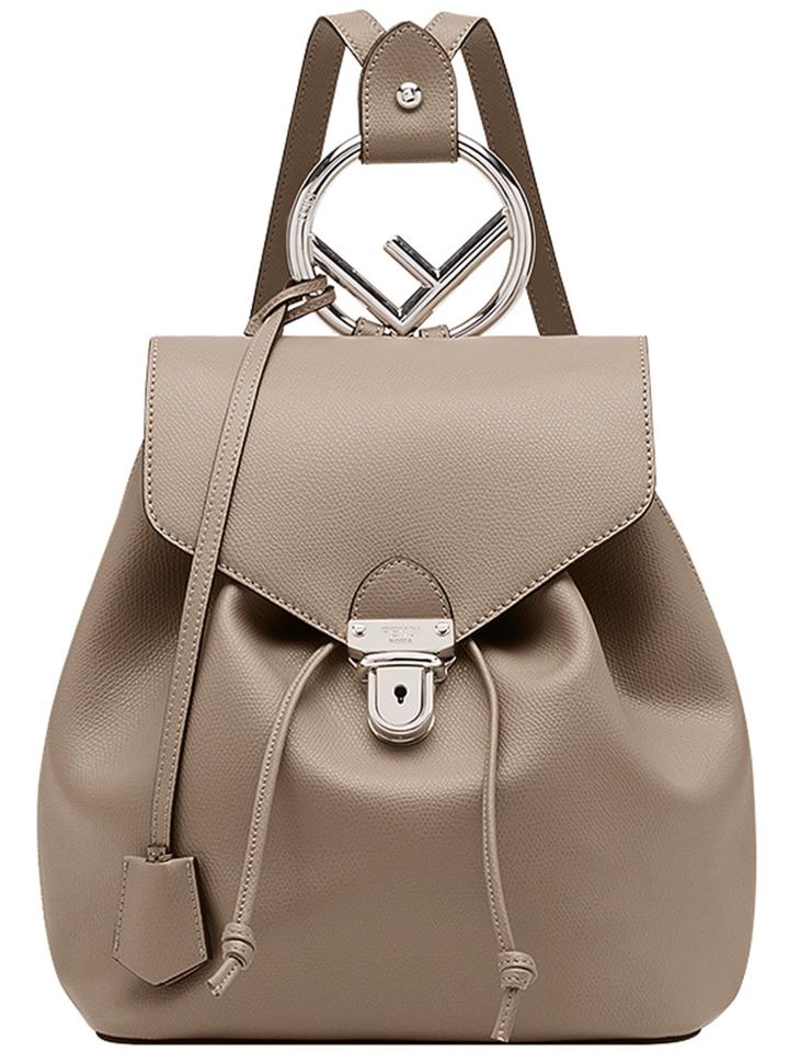 Fendi Logo Plaque Backpack - Brown