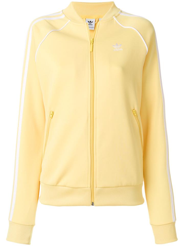 Adidas Zip Front Bomber Jacket - Yellow & Orange