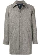 A.p.c. Textured Single Breasted Coat - Grey