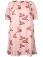 Giamba - Leopard Print Dress - Women - Silk/polyester - 42, Women's, Pink/purple, Silk/polyester