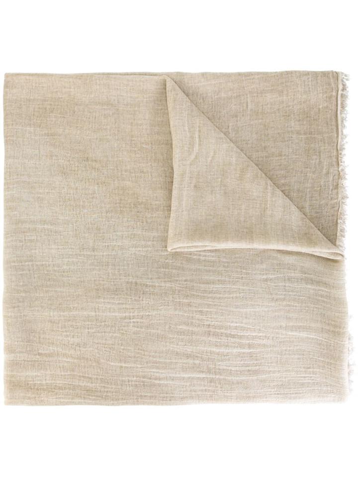 Eleventy Frayed Scarf, Women's, Nude/neutrals, Modal/cashmere