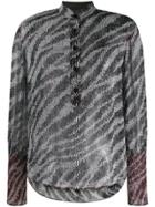 Rag & Bone Zebra Print Blouse - Black