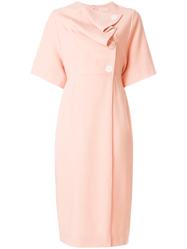 Roksanda Sakura Fold Detail Dress - Nude & Neutrals