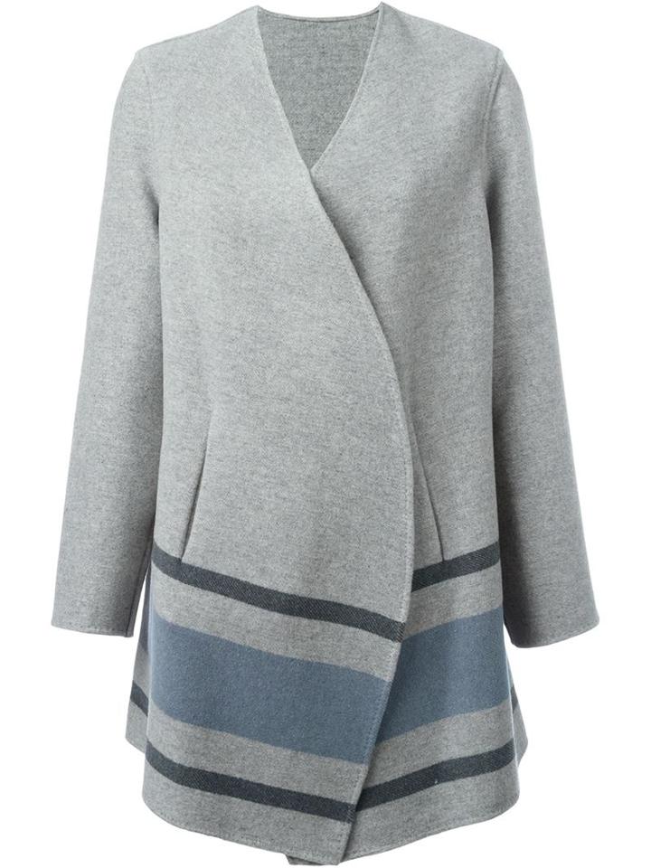 Closed Stripe Detail Short Coat