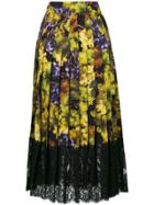 Dolce & Gabbana Grape And Floral Print Skirt - Yellow & Orange