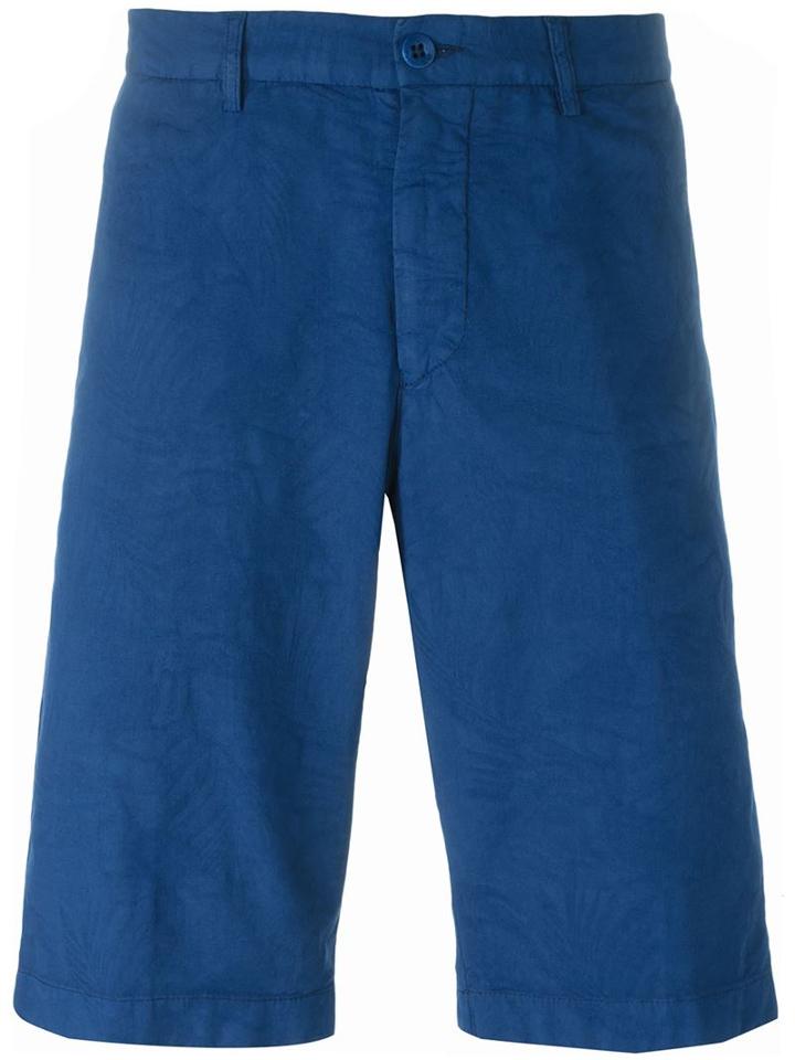 Etro Chino Shorts, Men's, Size: 54, Blue, Cotton/spandex/elastane