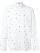 Neil Barrett Cross Embroidered Shirt, Men's, Size: 42, White, Cotton