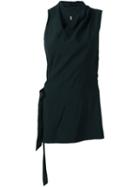 Rick Owens Wrap-style Tank Top, Women's, Size: 44, Black, Acetate/viscose