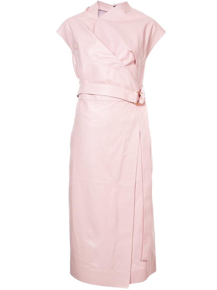 Proenza Schouler Sleeveless Wrap-around Dress - Pink & Purple