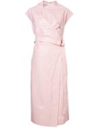 Proenza Schouler Sleeveless Wrap-around Dress - Pink & Purple