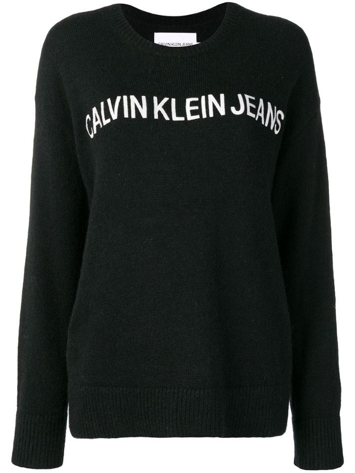 Calvin Klein Jeans Alpaca Hair Knitted Sweater - Black