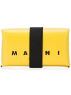 Marni Logo Print Wallet - Yellow
