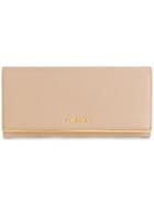 Prada Saffiano Continental Wallet - Nude & Neutrals