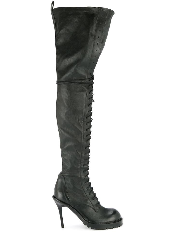 Ann Demeulemeester Over-the-knee Boots - Black