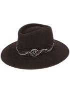 Maison Michel Woven Bond Panama Hat - Brown
